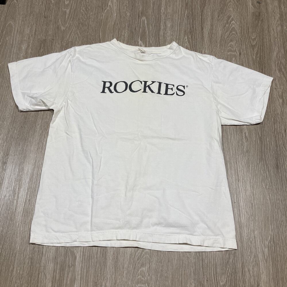 Colorado Shirt XL 90s 00s Y2k Rockies MLB Baseball Spell-out Game-day Tee